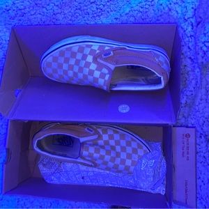 Yellow Checkered Slip-on Vans